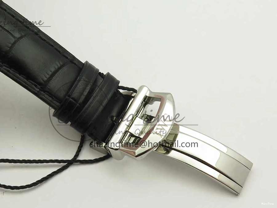 MIROTIME 0129 Snug Portofino IW391022 SS ZK 1:1 Best Edition White Dial Gold Markers On Black Leather Strap A 7130